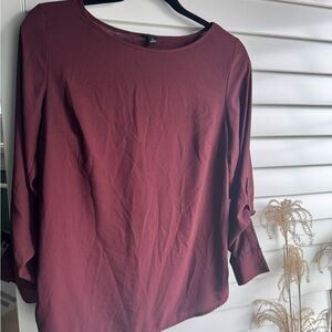 Ann Taylor Rich Burgundy Blouse